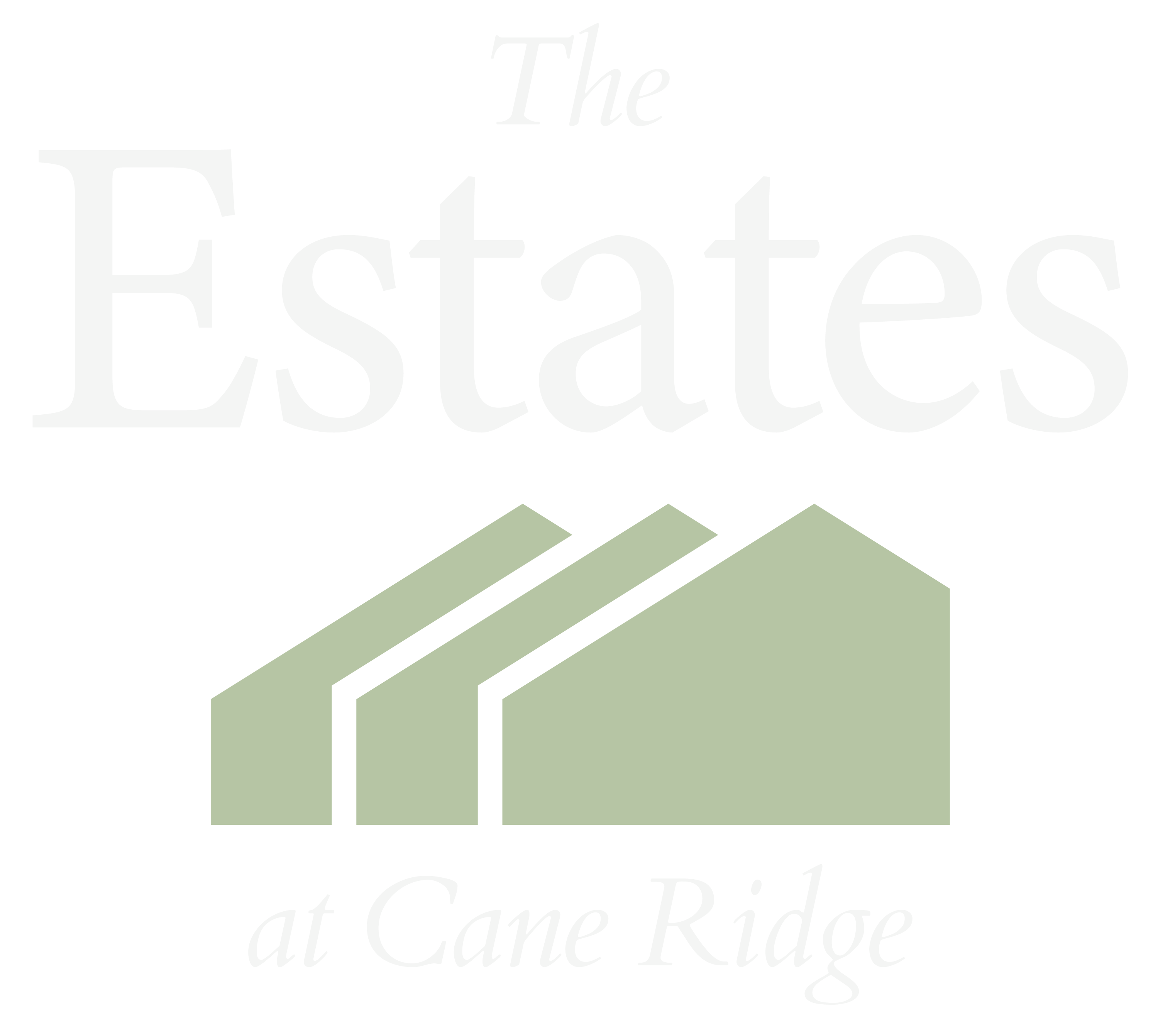 A logo for estates at cane ridge.